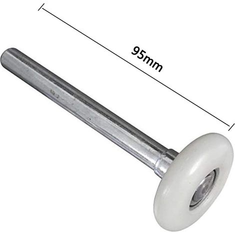 Lot de 2 rouleaux de porte de garage 2 pouces (51 mm) en nylon et acier, 10 roulements à billes, tige de 9,5 cm, ultra-silencieux (45 mm x 95 mm x 2 pièces) (1/5)