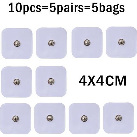 10/20 white electrodes for digital TENS massage device (transcutaneous electrical nerve stimulation, acupuncture, digital frequency therapy, slimming) 05427