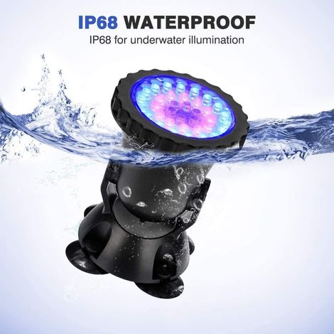 Projecteurs LED submersibles étanches RGB, éclairage réglable IP68 pour extérieur et jardin-AquaForge