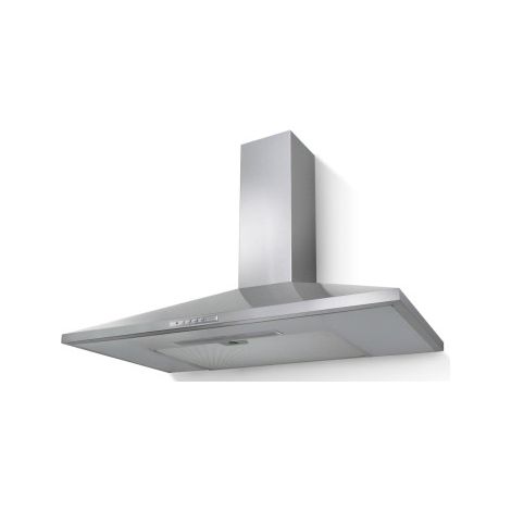 Faber – Hotte décorative pyramidale inox 90cm – Débit d'air 370m3/h – 3 vitesses – Éclairage LED – Filtre à graisse métallique lavable (1/3)