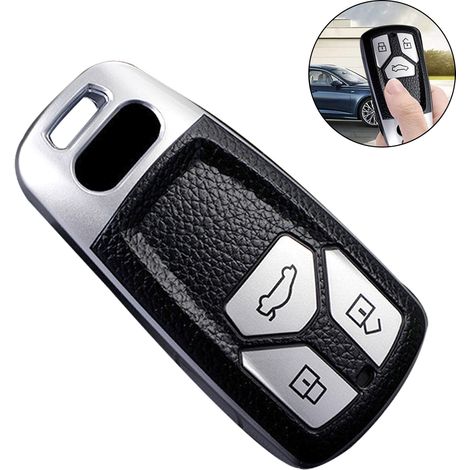 Coque De Télécommande Pour Voiture - En TPU Souple Avec Motif Fibre De Carbone - Compatible Avec Clés Audi A4L A5 Q5L Q7 - 1 Pièce (1/5)