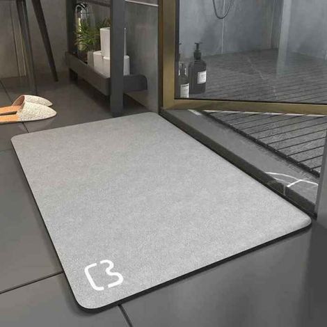Tapis absorbant de salle de bain,mise à niveau 2023,pour sol de bain,porte,rectangulaire,séchage rapide- Gray-2023-40X60CM