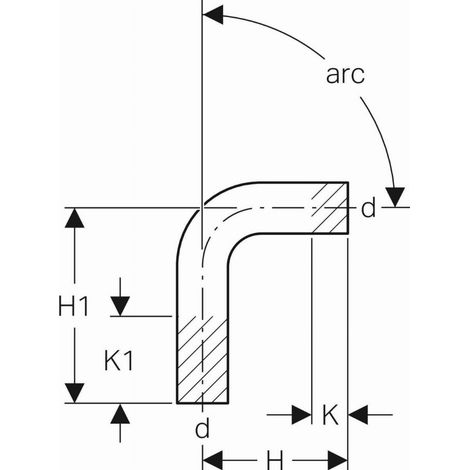 GEBERIT MAPRESS C PASSE DE ACIER COUDÉ 90 ° D 35 GALVANISÉ 20406 (1/2)