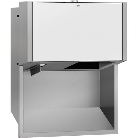 KWC AR WC-Doppelrollenhalter, EXOS, Edst.,  284x350x147 mm, UP, Front ESG weiß