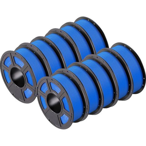 Filamento PLA per stampanti 3D, diametro 1,75 mm, elevata resistenza, blu, 10 kg PLA (1/2)