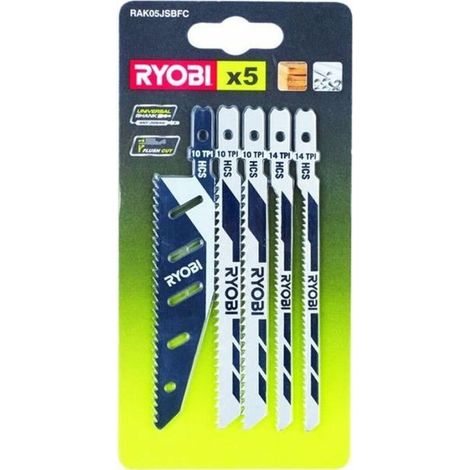 Ryobi RAK05JSBFC juego de 5 hojas grises para sierra de calar