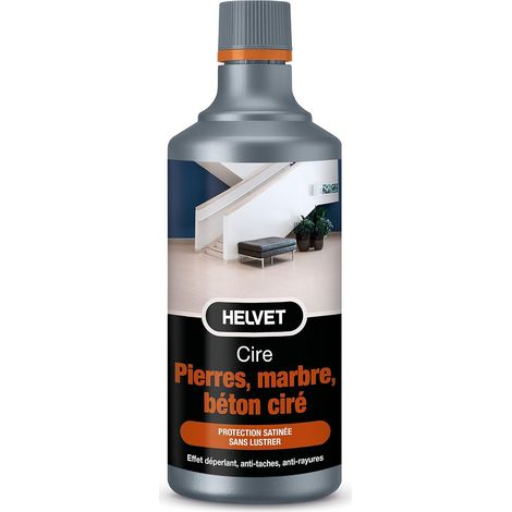 Cire pour Pierres, Marbre & Béton Ciré 1L - Apporte une Protection Satinée sans Lustrer - Helvet (1/3)