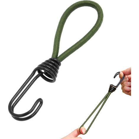 Sangle élastique pour tente avec crochet Sangle extensible pour auvent de camping, bagages, piquets de sol, accessoires pour tente de randonnée (1/5)