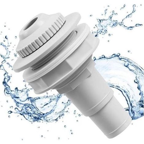 BARKBUSTERS Buse d'aspiration de piscine, buse de refoulement 32/38 mm, buse d'aspiration de piscine Ø 58 mm, embout de tuyau réglable, adaptateur pour tuyau de vidange de piscine (1/4)