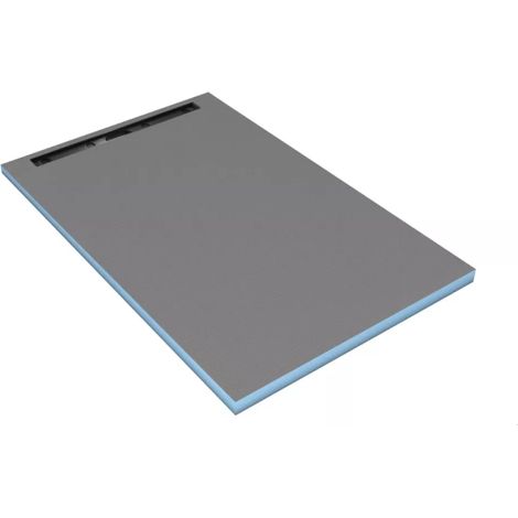 Wedi – Receveur de douche à carreler rectangulaire 1800x900mm – Écoulement linéaire excentré – Pente continue pour pose facile
