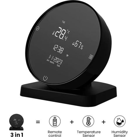 Sensore intelligente Wi-Fi per temperatura e umidità + controllo remoto a infrarossi. Sensore due in uno per temperatura e umidità per il monitor (1/5)