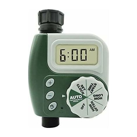 EASYCOMFORT Programmateur d'arrosage automatique avec écran LED, minuterie d'irrigation pour arroseur, contrôleur de système d'arrosage pour jardin, pelouse, fleurs, balcon et terrasse (1/5)