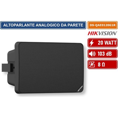 HIKVISION AUDIO DS-QAE0120G1R ALTOPARLANTE ANALOGICO DA PARETE NERO 100V 20W 103DB 8OHM (1/3)