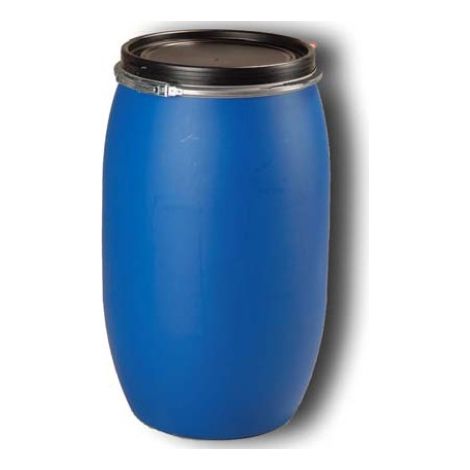 Negomix – Fût plastique 120 L à couvercle – Inodore et apte au conditionnement alimentaire – Résistant à la corrosion – Avec joint en caoutchouc