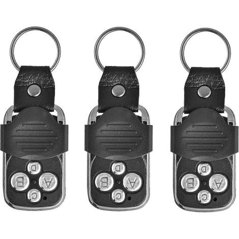 Télécommande [3 pièces], Télécommande électrique, Télécommande universelle pour porte de garage 270-433,92 MHz avec 4 boutons de duplication (1/5)
