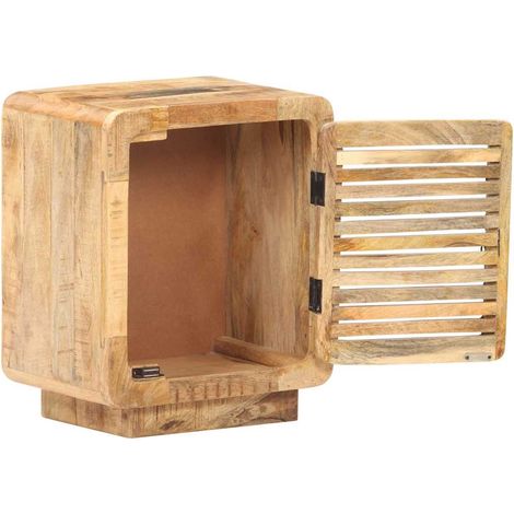 Maison Exclusive - Comodino 40x30x50 cm in Legno Massello di Mango Grezzo (1/5)