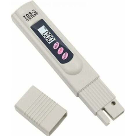 Portable Digital LCD TDS-3 Drinking Water Meter, Water Quality Tester Pen with Temperature and PPM Measurement, Water Purity Tester 0-9990 PPM, Suitable for Drinking Water and Hydroponic Cultivation (