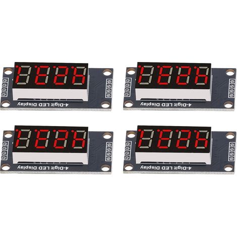 Série de modules d'affichage numérique à tube LED, 4 chiffres, 7 segments, 0,36 pouce, puce de commande TM1637, rouge MRA110B (1/5)