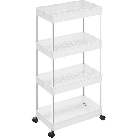 Carrello Portaoggetti 4 Ripiani Carrellino Cucina Salvaspazio a Ruote 40x22x87 (1/5)