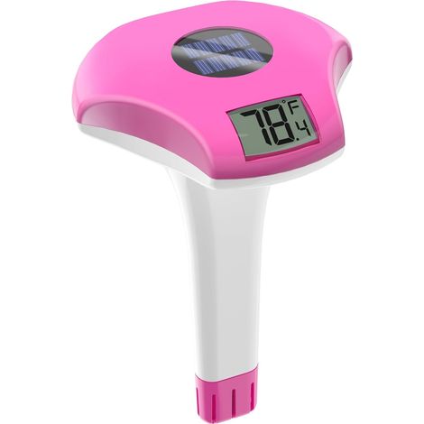 Solaire Thermometre Piscine Flottant, avec LCD Grand Écran Numérique Facile à Lire, Étanchéité IPX8 et est Économe en Énergie. Pour Piscines, bain de glace, Jacuzzis