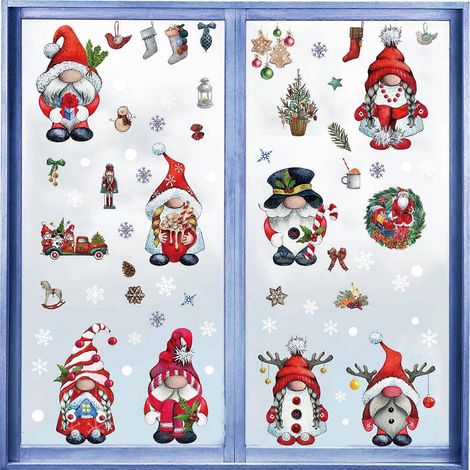 Décorations de Noël pour fenêtres - Autocollants et stickers de Noël pour fenêtres (1/4)