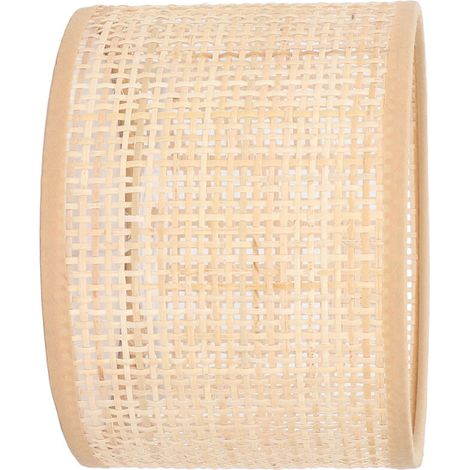 Jeffergarden – Abat-jour en rotin vintage 16x12 cm – Tissé à la main – Support E27/E14 – Pour lampes de table et lustres (1/5)