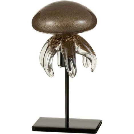 Statuette Déco "Méduse sur Pied" 19cm Marron