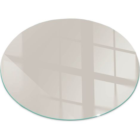 Plaque ronde décorative imprimée pour cheminée protection de sol avec impression décorative Couleur Crème clair Ronde fi 80 (1/5)