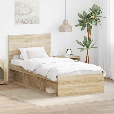 Estructura de cama Sonoma 90 x 190 cm Madera de pino macizo (1/5)