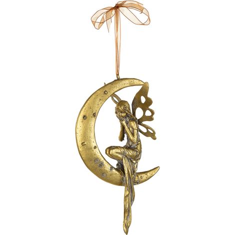 Figura decoración de resina dorada 12x9x33 (1/5)