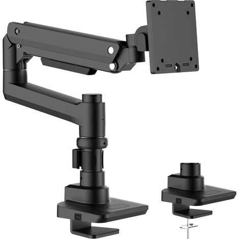 Wiltec Braccio monitor da scrivania Supporto per schermi da 17 a 49" conforme a VESA, con molla a gas (1/5)