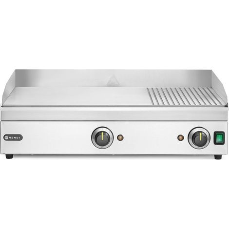 HENDI Grillplatte 1/3 gerillt, Kitchen Line, 220-240V/3500W, 697x474x(H)241mm (1/5)