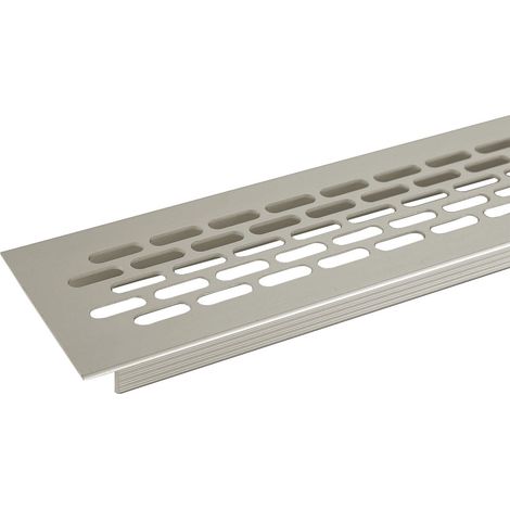 Lüftungsgitter Lochblech 484 x 60 mm Edelstahloptik (1/3)