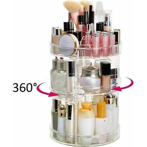 Présentoir Pivotant Transparent Pour Cosmétiques Organisateur De Maquillage Vernis à Ongles (1/5)