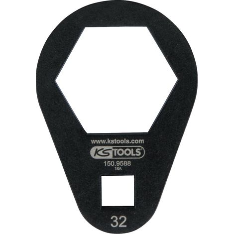 Clé à douille mâle 3/8", extra plate, 32 mm