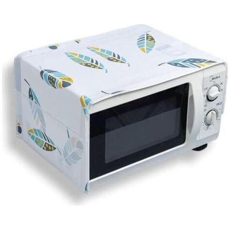 Four à micro-ondes four multifonction Housse anti-poussière Housse anti-graisse avec protection de cuisine de poche (motif plume) 85cm×35cm(Cache-poussière uniquement)