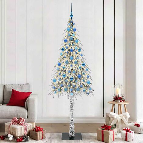 Weihnachtsbaum mit 300 LEDs Weiß 210 cm PE und Stahl