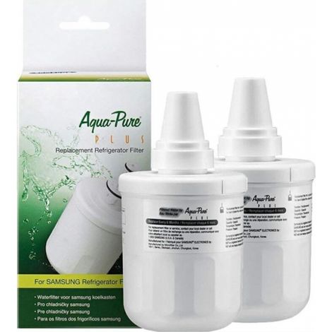 BEBUSINGOTO 2 pièces compatibles avec filtre de réfrigérateur Samsung DA29-00003F Aqua-Pure Plus, compatible avec 3G, 3A, 3B, 3D DA97-06317A HAFCU1 WF289 WSS-1 WFC2201 HDX FMS-1 RWF1100A. (1/4)