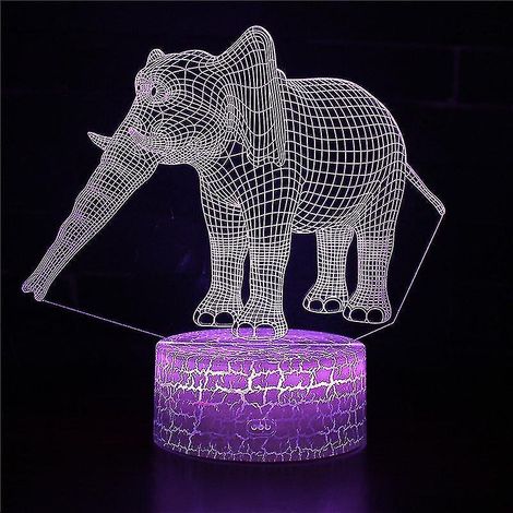 Lampe à illusion d'optique 3D, 7 couleurs, interrupteur tactile, veilleuse style déco, crée une ambiance romantique (1/4)