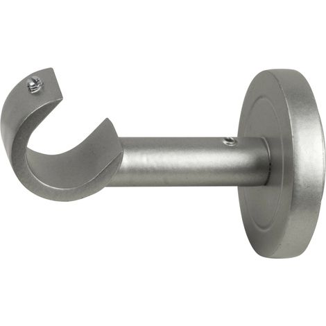 1 supporto nichel monoblocco fisso aperto per tubo tende diametro 20 mm