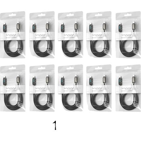 Cavo Type-C, ricarica rapida da 240 W, design resistente, 10 pezzi, 1 m, da Type-C a Type-C (1/2)
