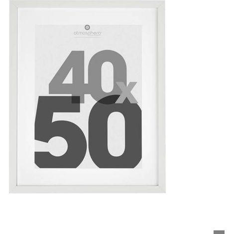 Cadre photo bois "Eva" blanc 40x50cm - Atmosphera Créateur d'intérieur (1/5)