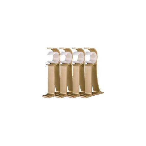 Aluminum Alloy Single Hole Curtain Rod Brackets Curtain Rod Ceiling Mount Ceiling Bracket for Curtain Rods for Showers,Curtain Rods Over Doors (4 Pieces) - Crezuo (1/4)