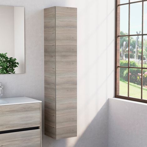 Inda - Colonna bagno con anta DX e 4 ripiani 30x160 cm - Abete (1/4)