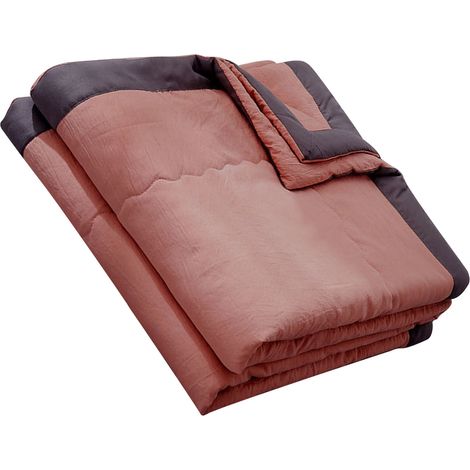 Couette rafraîchissante rose rouge, couverture d'été en coton fin 140 x 198 cm, respirante et douce, idéale pour les nuits chaudes et moites. (1/5)