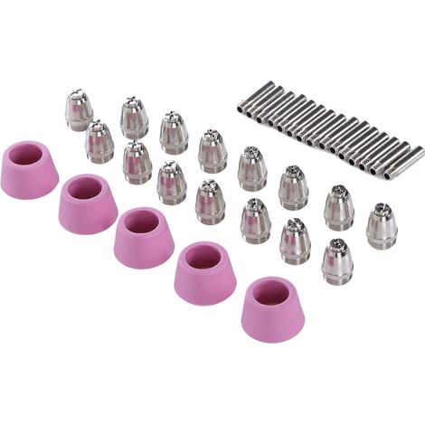 35-teiliges Verschleißteilset für Plasmaschneidbrenner, Messing, für SG55 AG60 Plasmaschneider, komplettes Ersatzteilset (1/5)