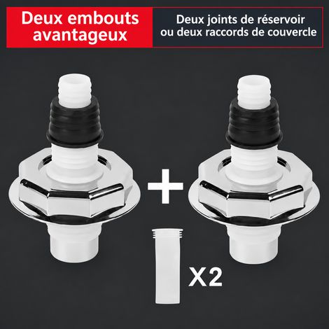 Lot de 2 raccords droits pour siphon de sol lave-linge anti-odeur et anti-débordement modèle de luxe 1 × 1 × 1 cm – Livraison gratuite