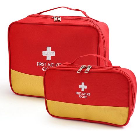 2 sacs Trousse de Secours, Trousse Pharmacie, Vide, Portable étanche, Grande Capacité, sac de Rangement de Médicaments pour la Maison (1/5)