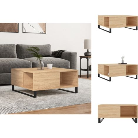 Couchtische - Living Couchtisch Sonoma-Eiche 80x80x36,5 cm Holzwerkstoff (1/5)