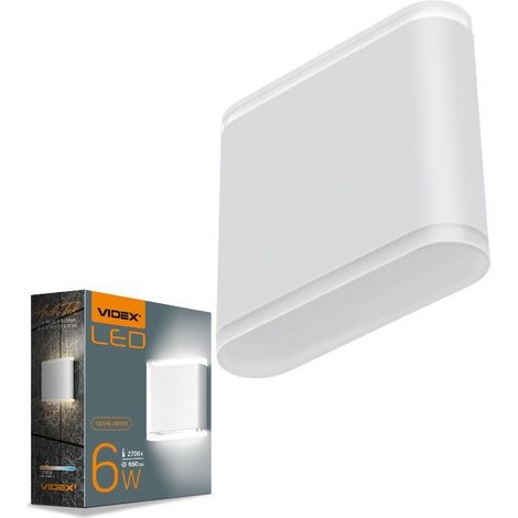 Außenwandleuchte, nach oben und unten schwenkbar, LED, 6 W, weiß, Aluminium, IP54, EVAN Videx (1/4)
